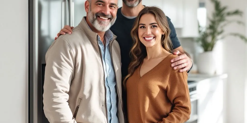 Técnico revisando un frigorífico doméstico