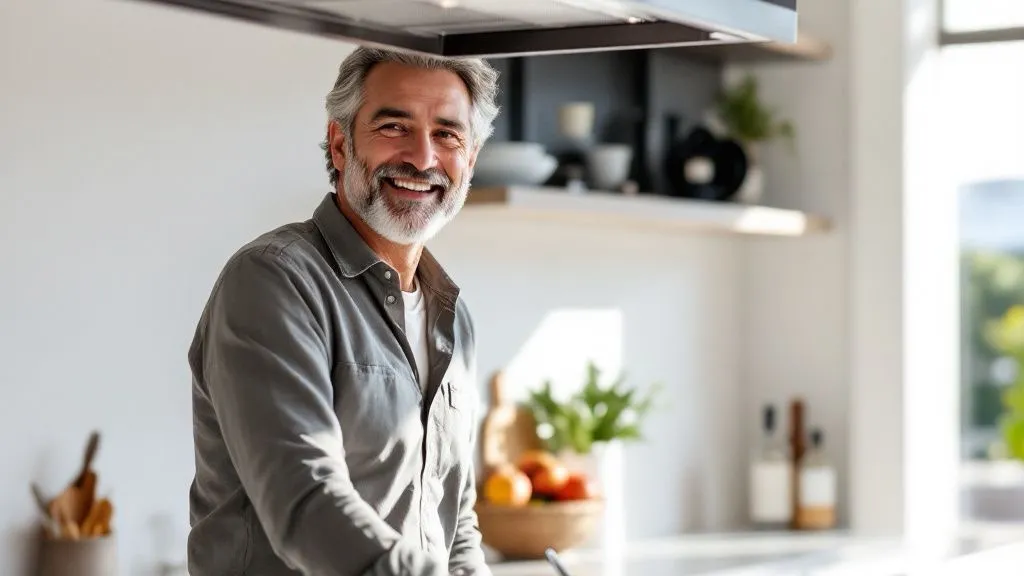 Cocina doméstica con un campanas extractora