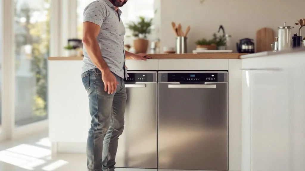 Cocina doméstica con un lavavajilla