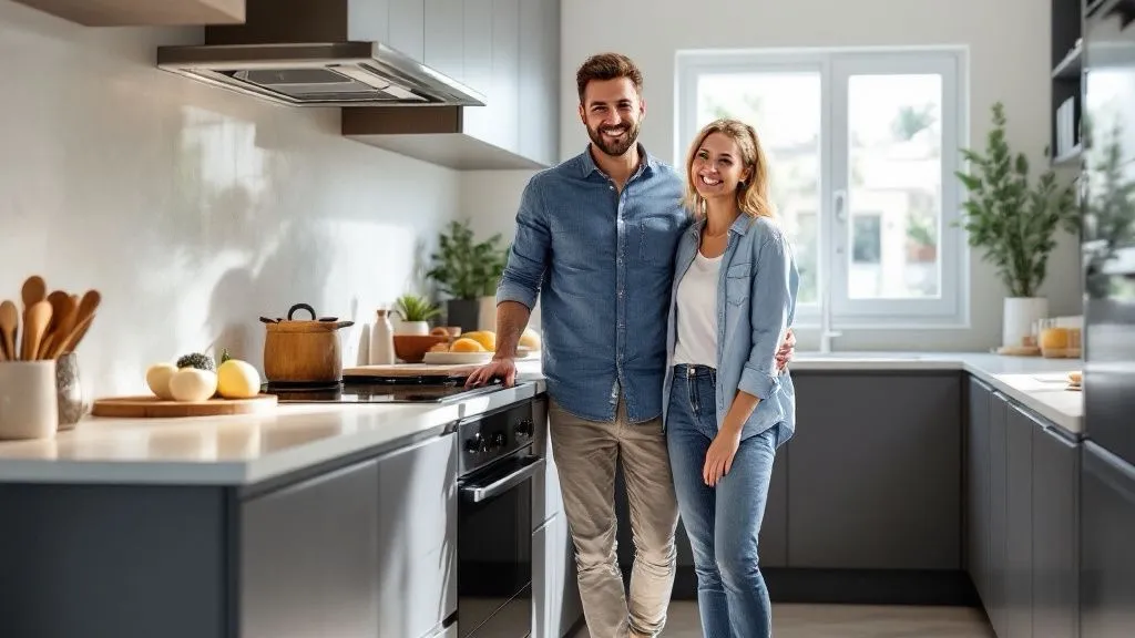 Cocina doméstica con un electrodoméstico Teka