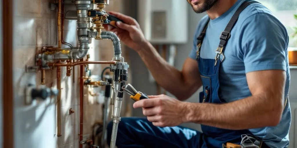 Técnico revisando componentes de varios electrodomésticos