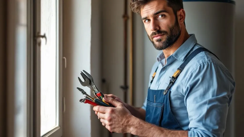 Reparación de un electrodoméstico Vaillant en curso