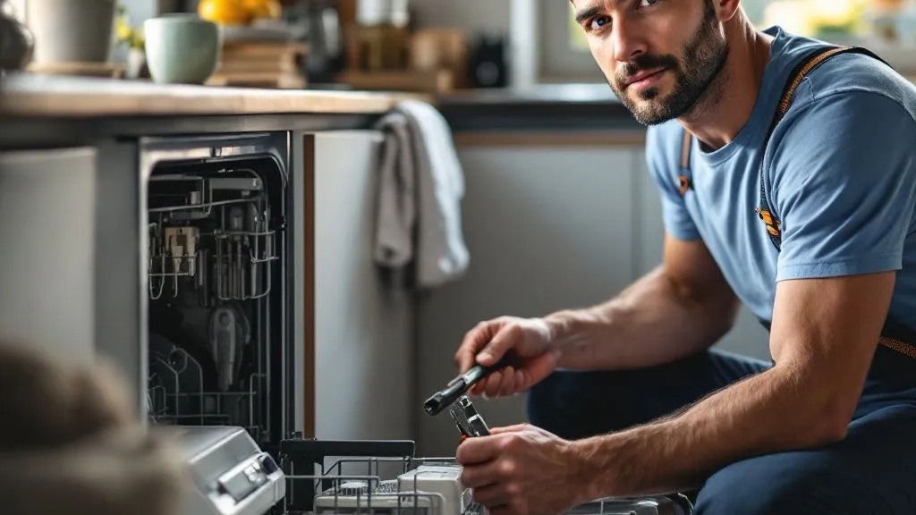 Reparación de un electrodoméstico Ariston en curso