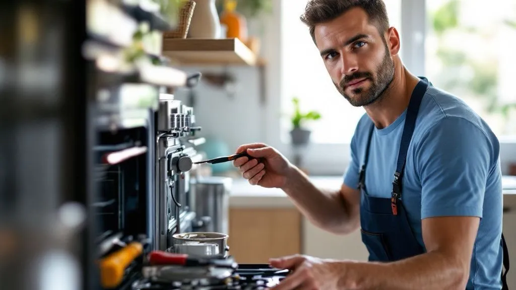 Reparación de un electrodoméstico Daewoo en curso