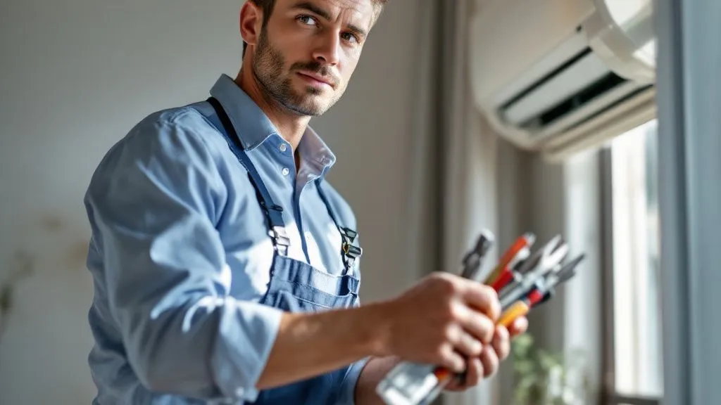 Técnico trabajando sobre un electrodoméstico