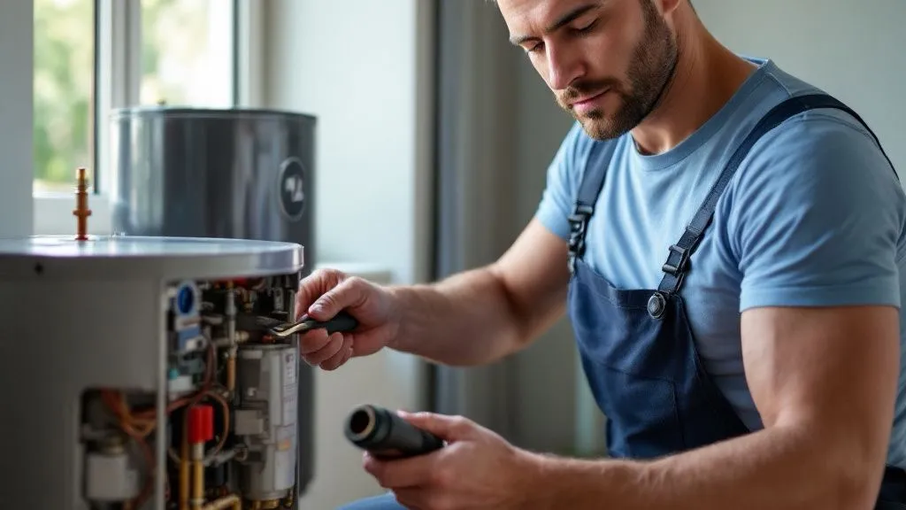 Técnico trabajando sobre un electrodoméstico
