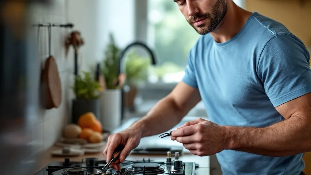Técnico trabajando sobre un electrodoméstico en una vivienda de Córdoba